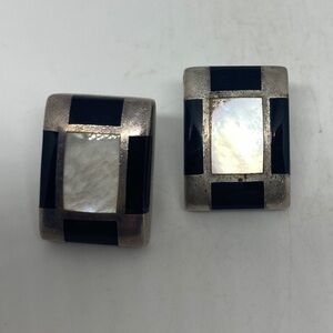 Substantial Sterling Post Back Earrings